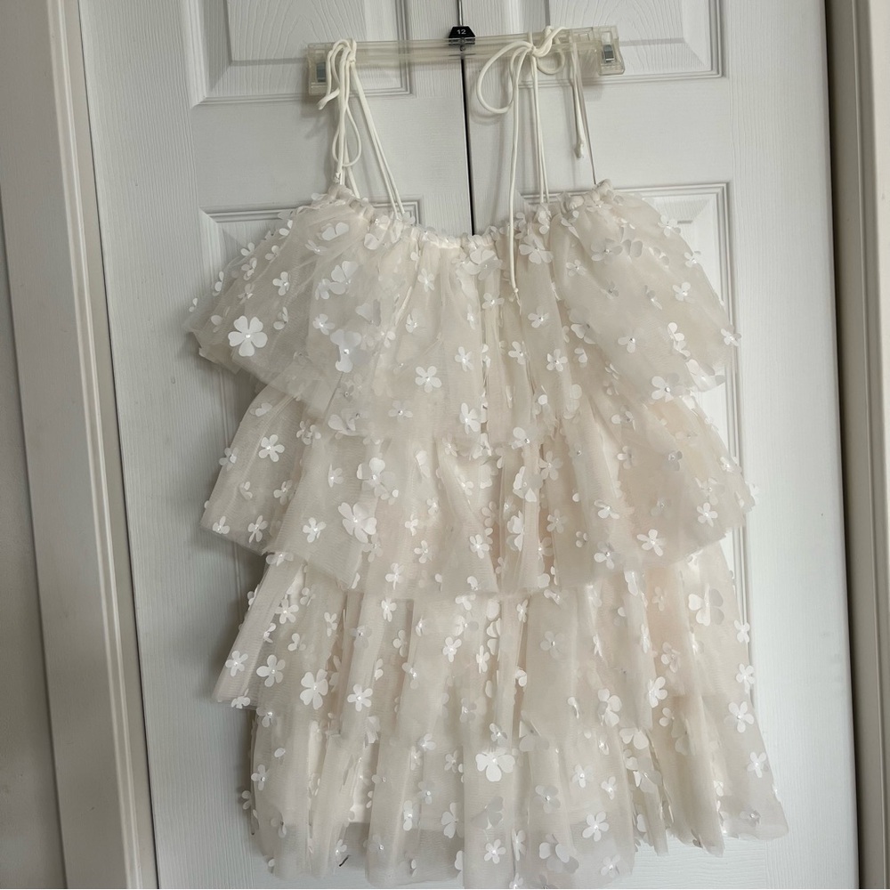 Floral Layered Tiered Mini Dress